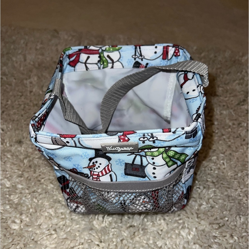 Thirty-one mini snowman basket with handle